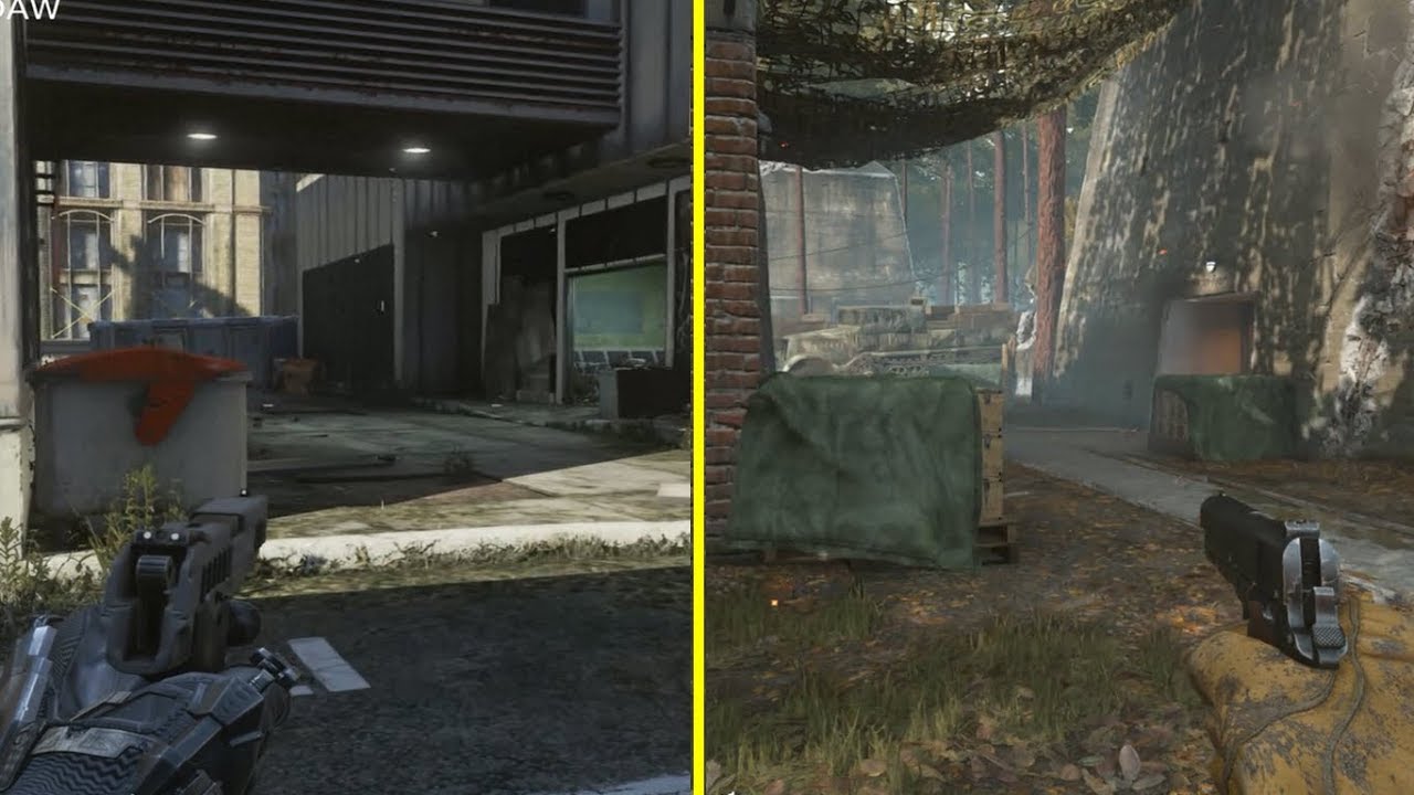 Call of Duty WWII Valkyrie vs Detroit CoD Advanced Warfare Map Comparison