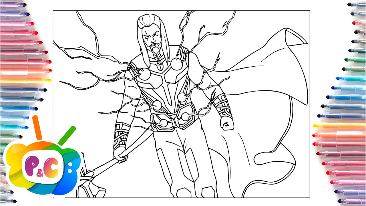 Thor Love and Thunder coloring pages/ Thor Marvel coloring/ Janji - Heroes Tonight [NCS Release]
