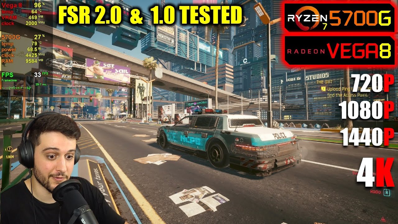 Ryzen 7 5700G + Vega 8 | Cyberpunk 2077 - FSR 2.0 Mod: первые впечатления!
