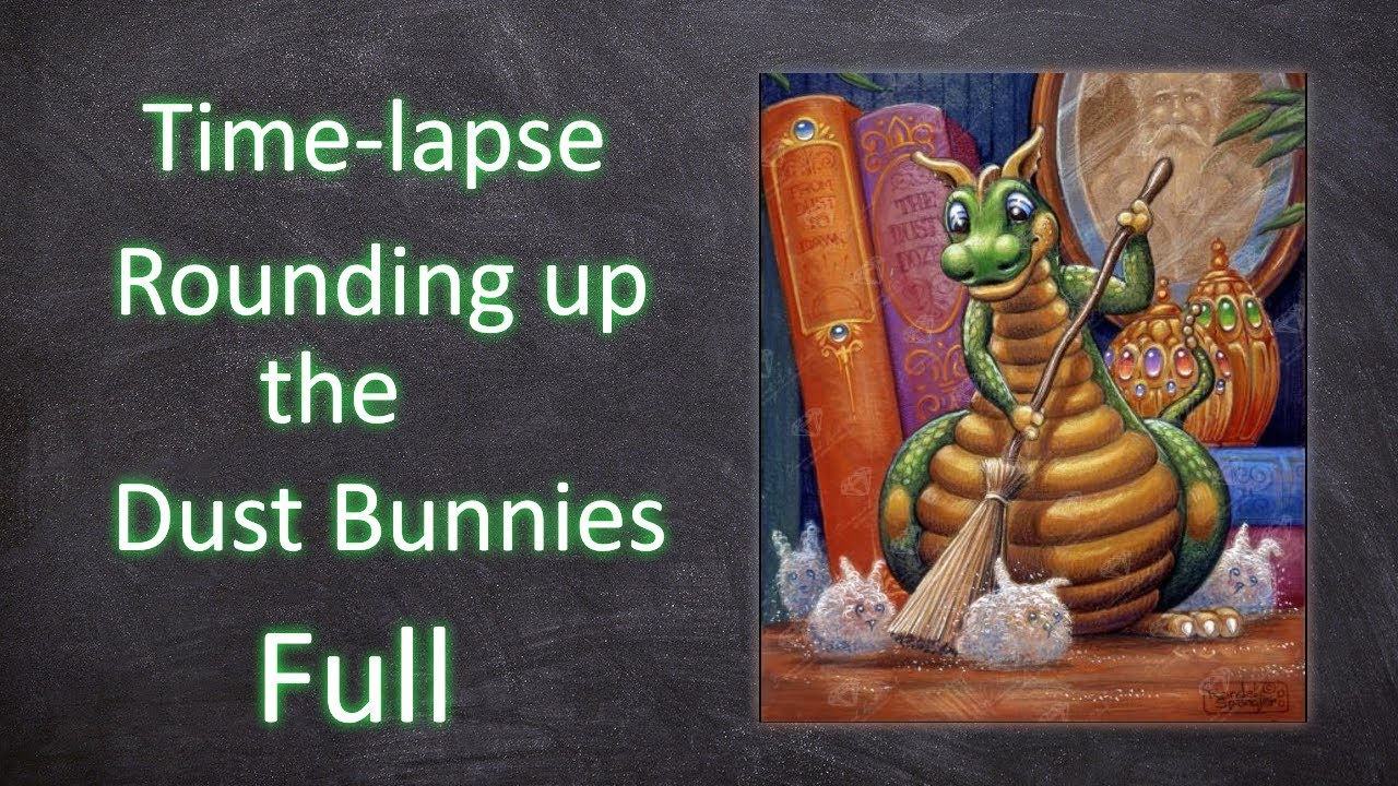 Diamond Painting Time lapse Rounding up the Dust Bunnies Full