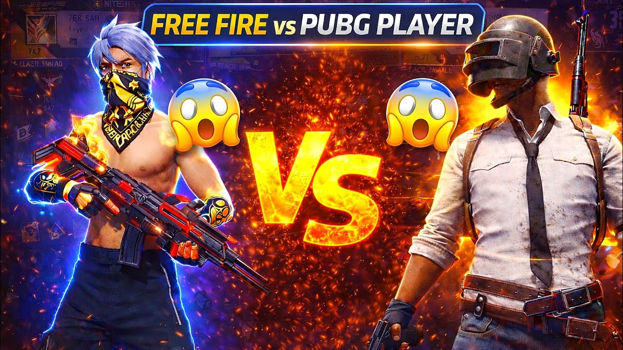 Free Fire PRO PLAYER 🔥 Challenge PUBG Player 😱 || He Think I Loss 🤧 ||  Riteek Gaming 