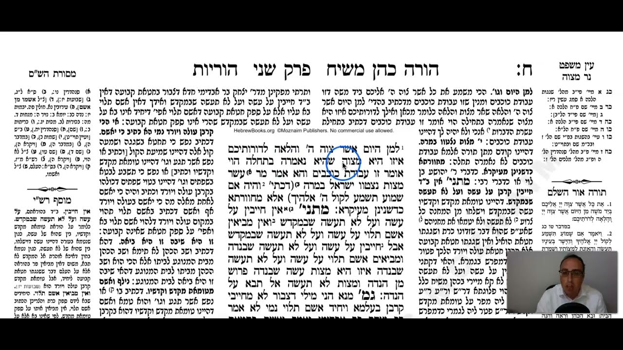 Horayos Daf 8b Daf Yomi Gemara (Talmud) Meseches Horayos Mesechet Horayot Masechet Horayot