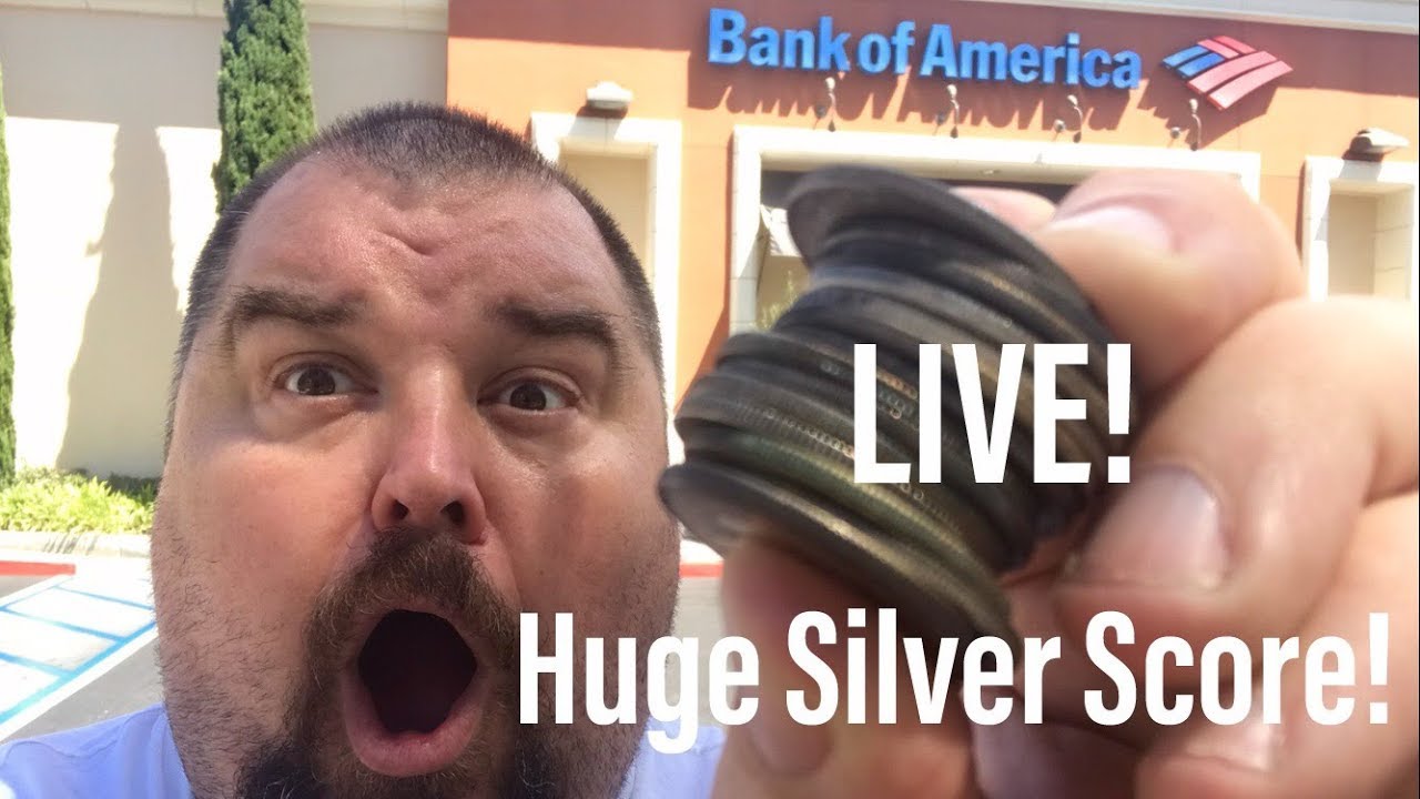 FILMED LIVE! Huge Silver Score! Bank / Coin Roll Hunting For Treasure