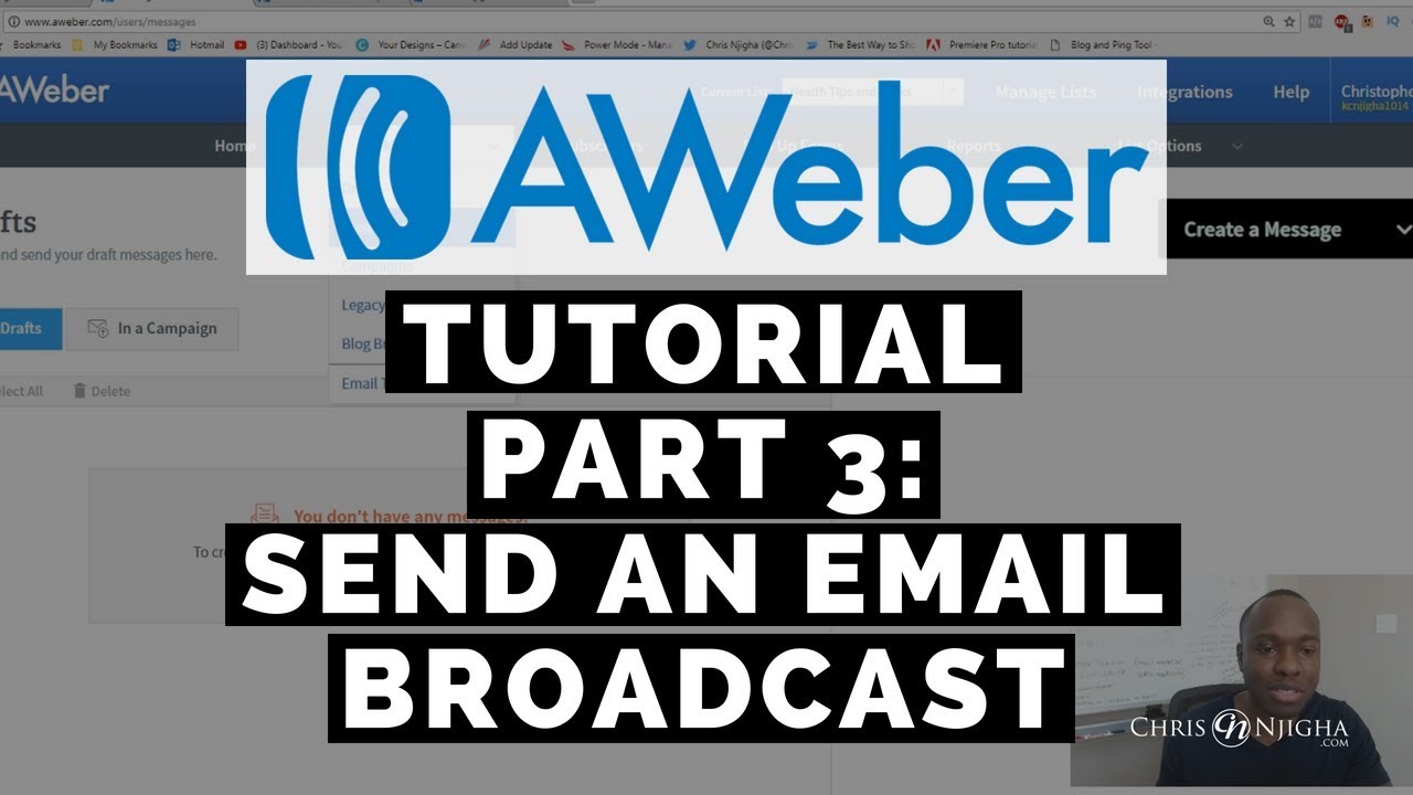 AWeber Email Marketing Services: How to Send an Email Broadcast | Aweber Tutorial Part 3