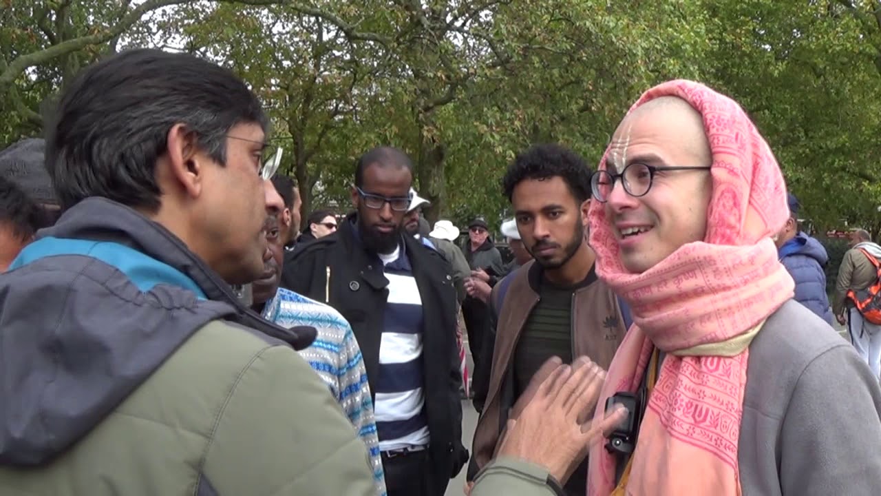 Shabiir talks to Ramachandra of the Hare Krishna Movement re-uploaded| Hyde Park Speakers Corner