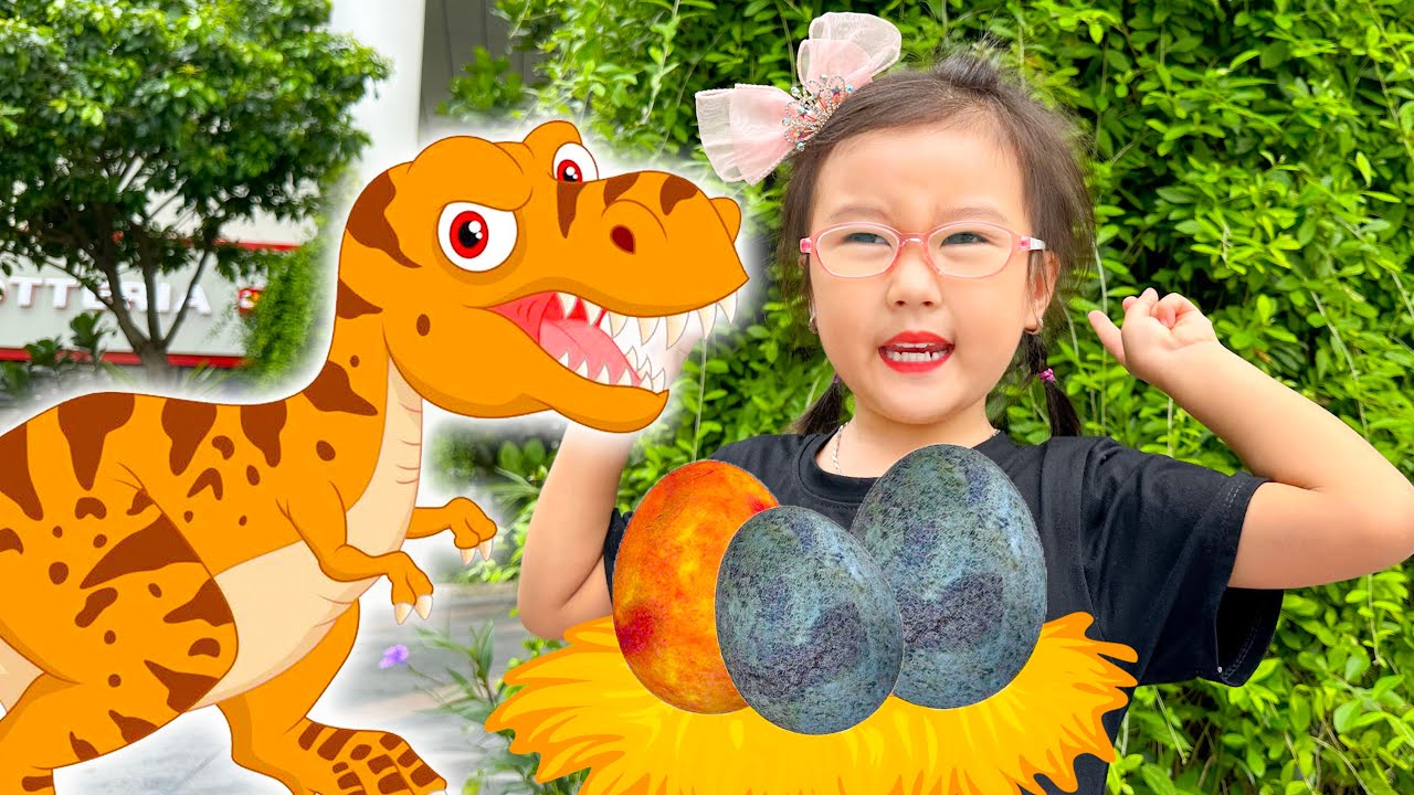 Phản ứng của Cam Cam khi lần đầu gặp khủng long bạo chúa, khủng long ăn cỏ