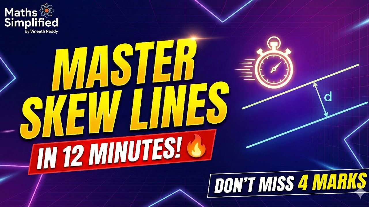 Master Skew Lines in 12 Minutes! 🔥 Shortest Distance Formula & Tricks (JEE Maths)