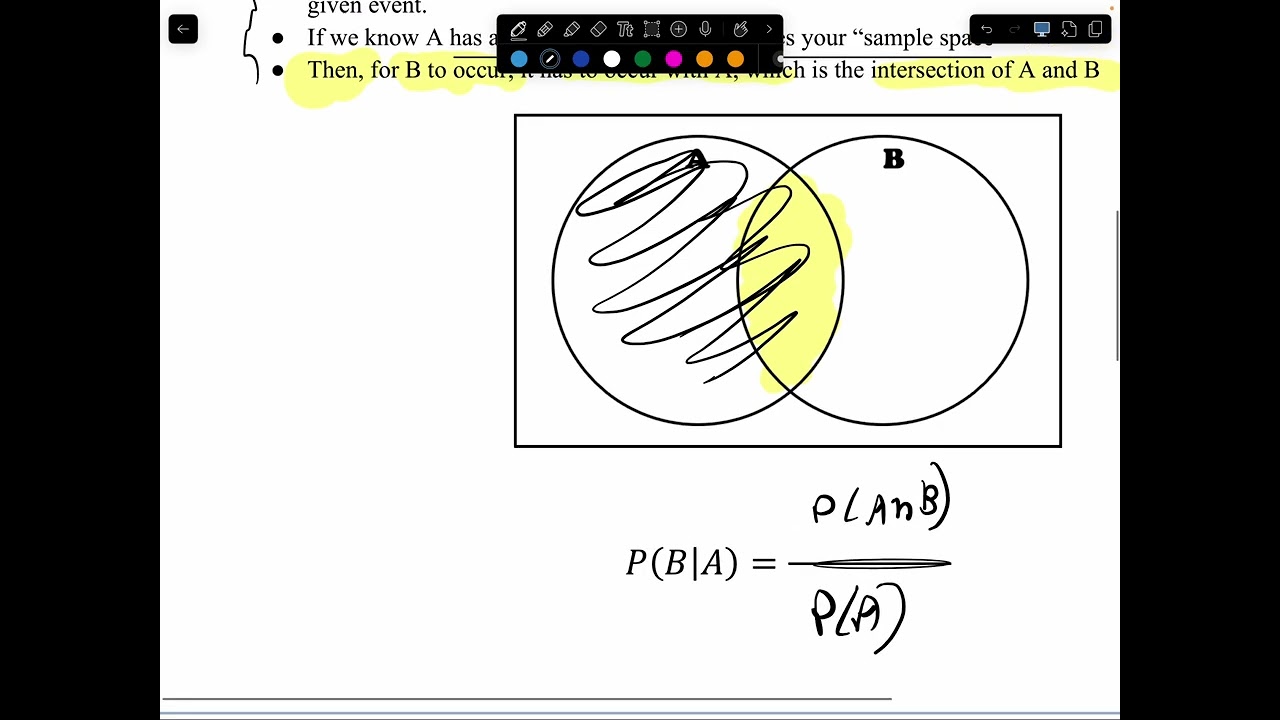 Notes lesson five conditional probability