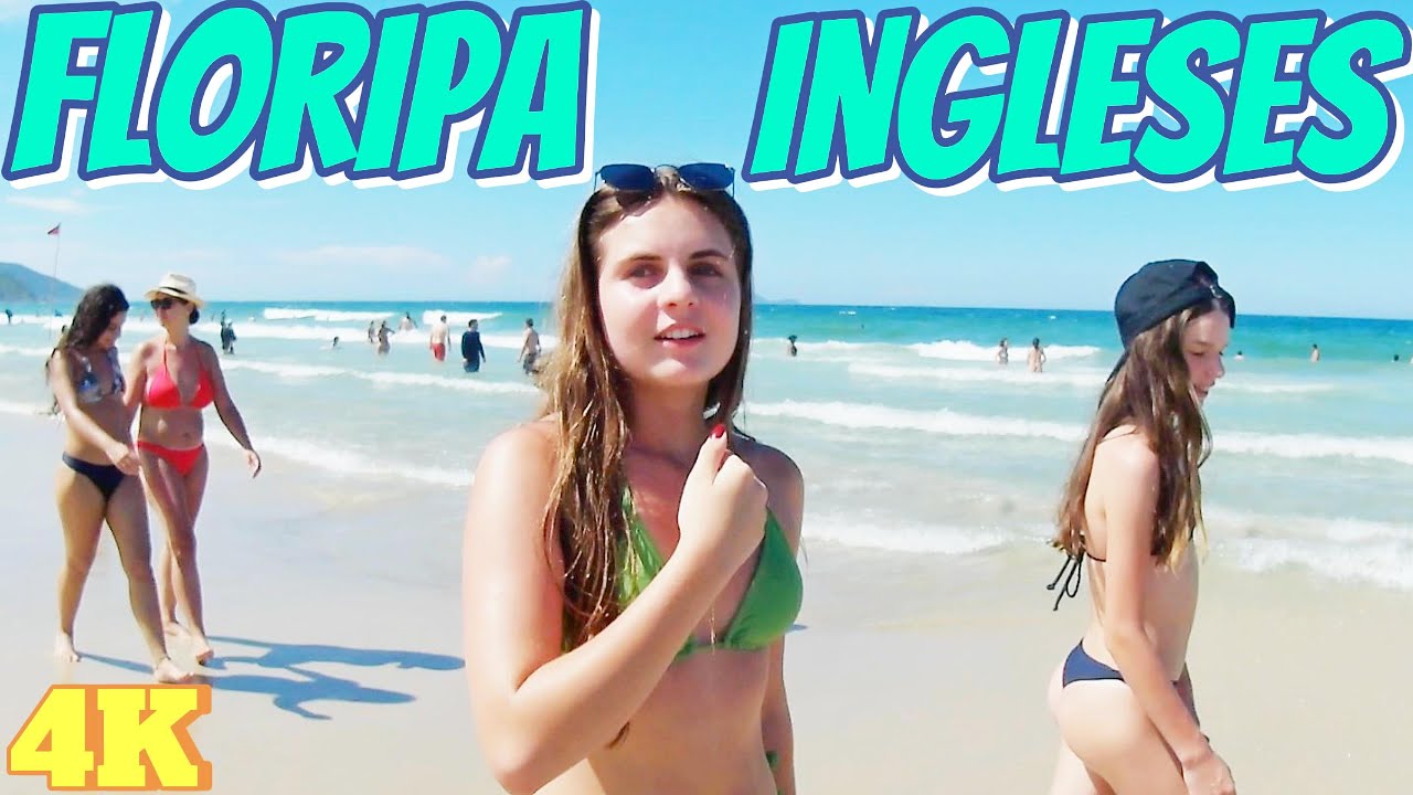 4K  Em FLORIPA na PRAIA DOS INGLESES o belo sábado de sol e calor. #praia #beach #floripa