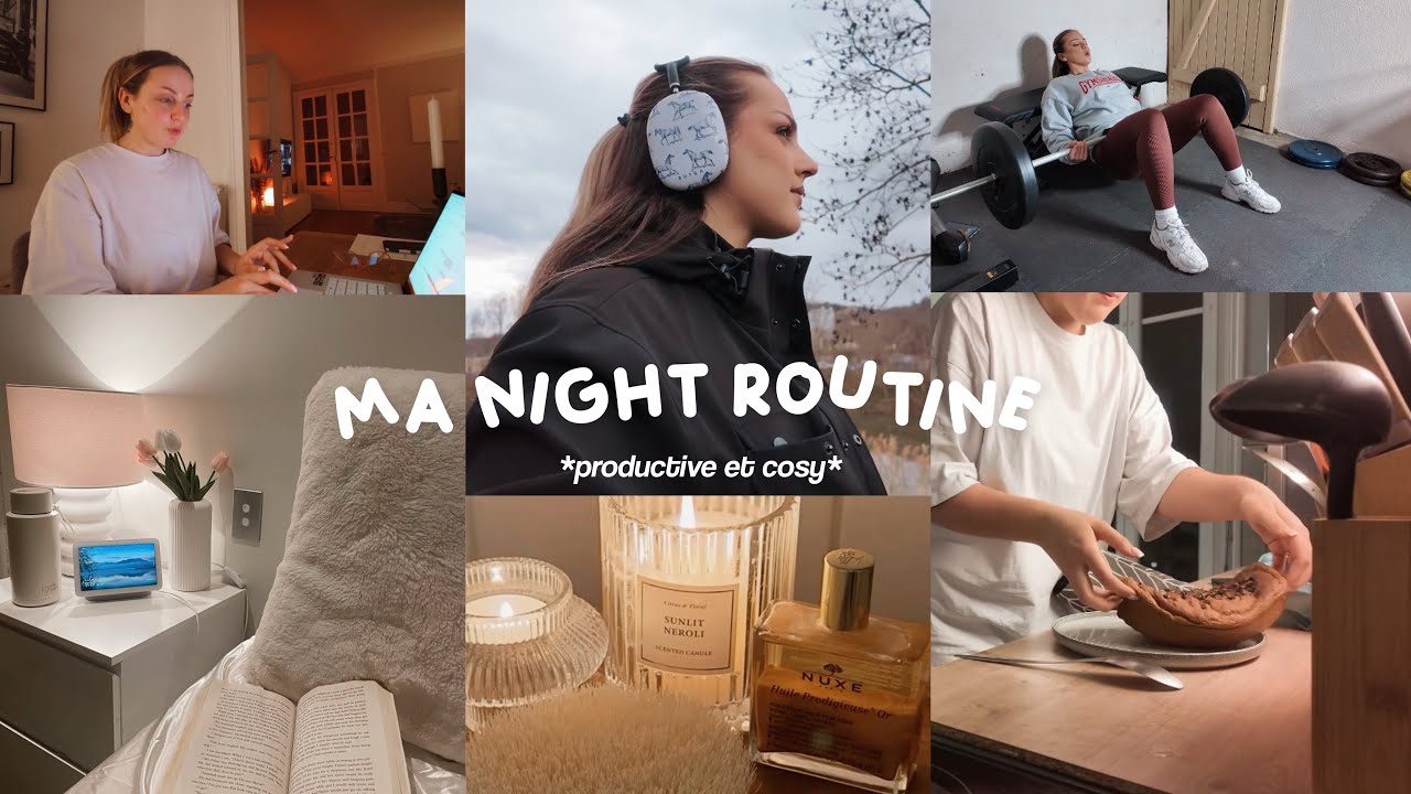 MA NIGHT ROUTINE PRODUCTIVE & COSY : selfcare, cook with me, lecture, organisation...