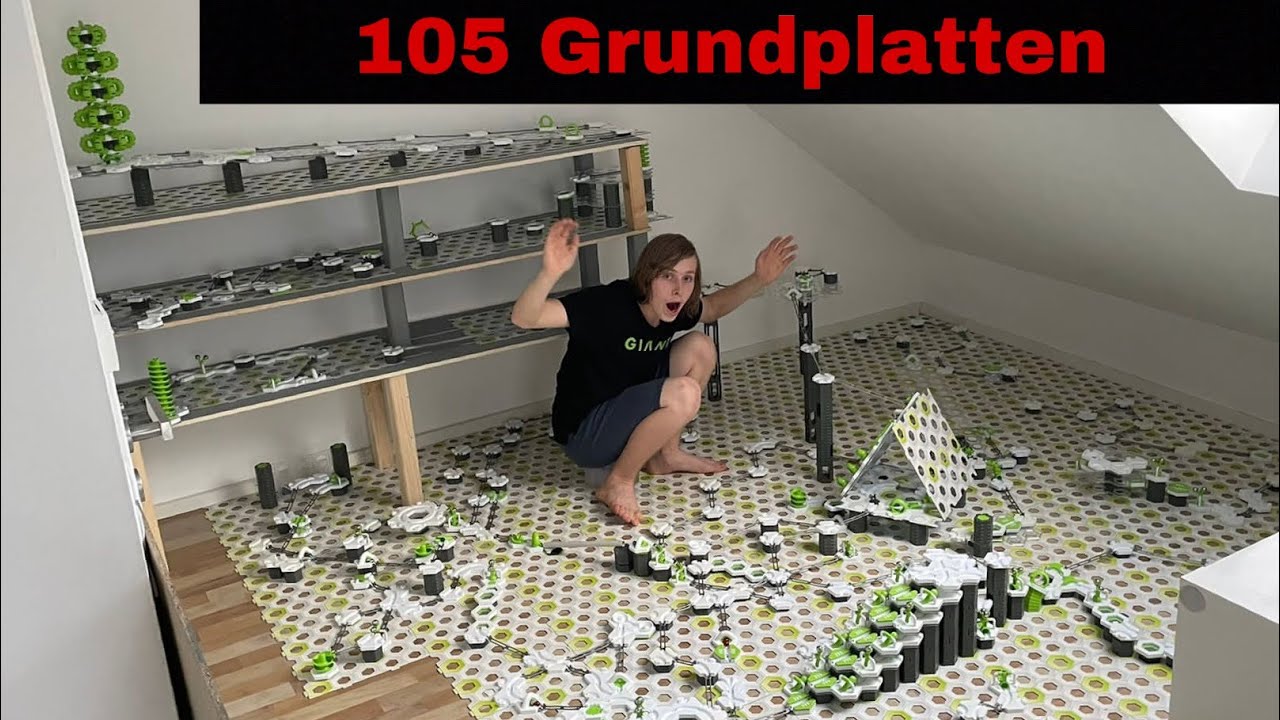 Gravitrax Bahn auf 105 Grundplatten - Viel Action und Tricks