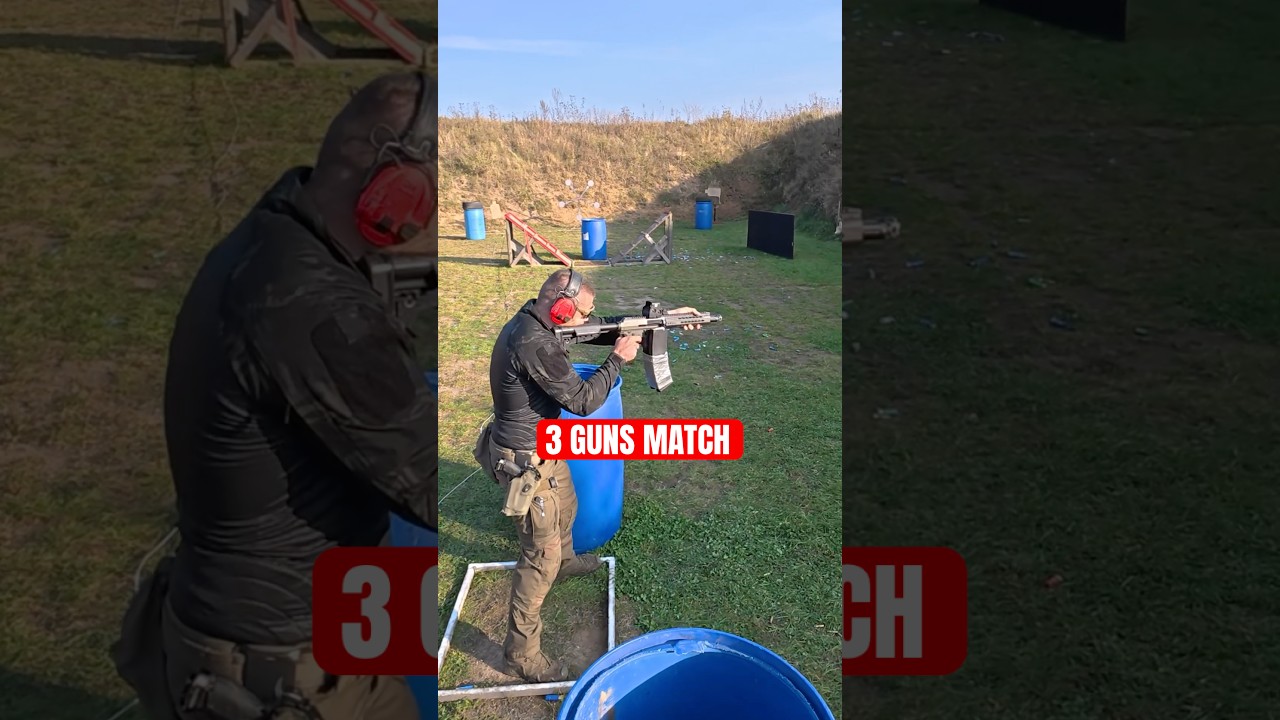 3 guns match in poland 🇵🇱 with pistol rifle and shotgun #genesis #tarantactical