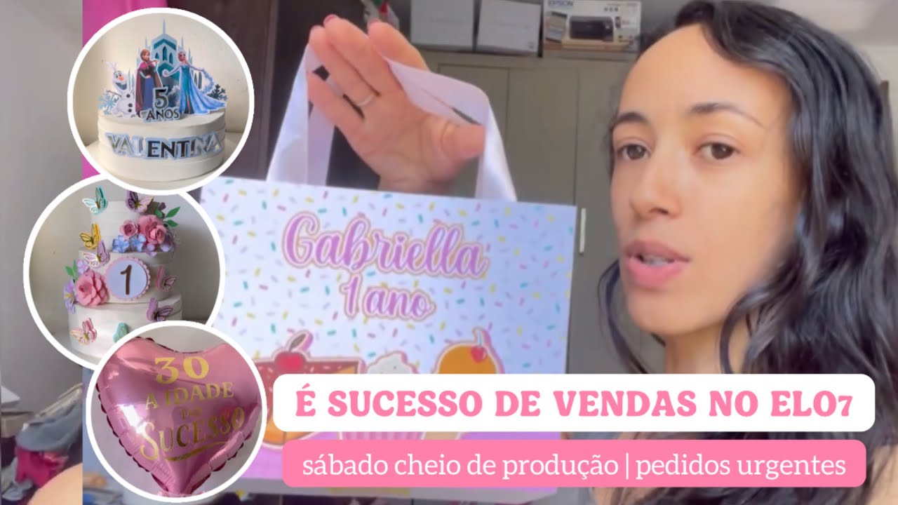 SUCESSO DE VENDA DA ELO7 | produção de pedidos urgentes | sábado corrido | topos, polaroid e balão 