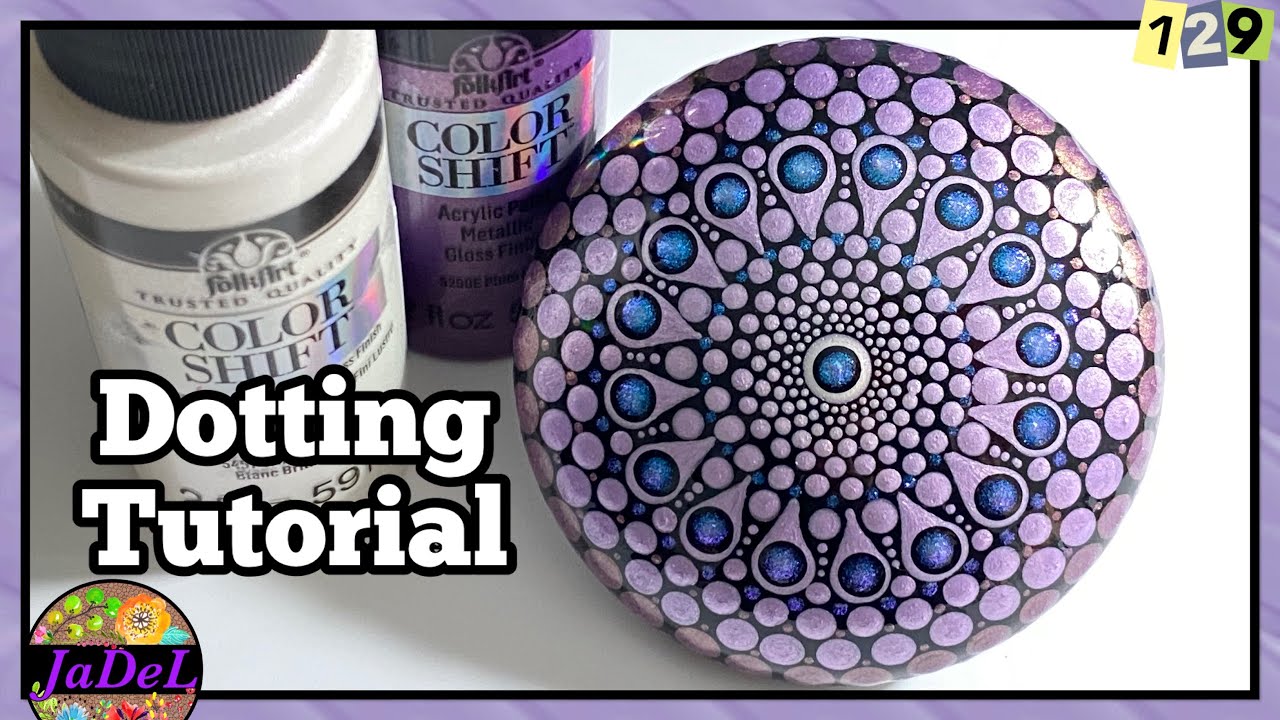 Gradient Mandala Using Color Shift Paints by Folk Art