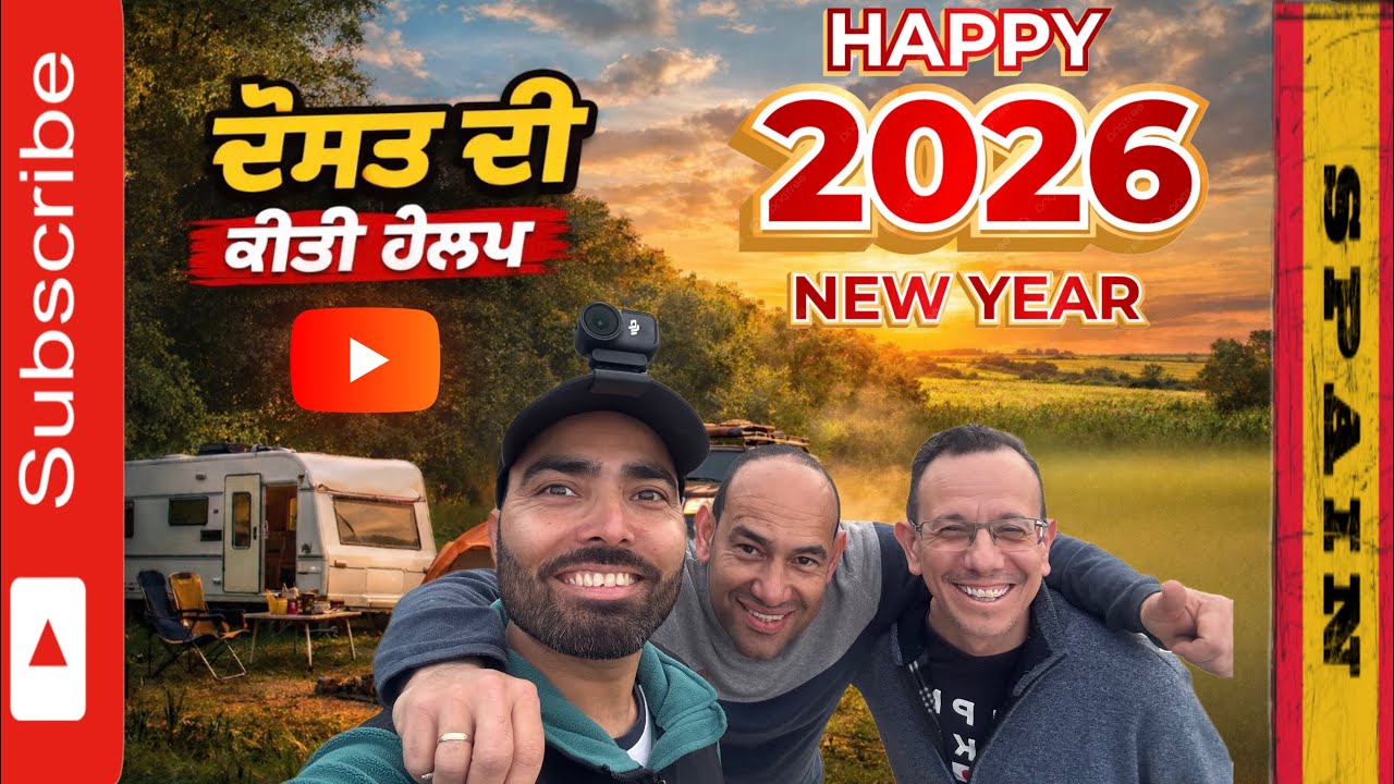 Dost Ne camping Layi  Caravan Leya | Full Vlog 🇪🇸🚐| work in Spain | Punjabi in Spain