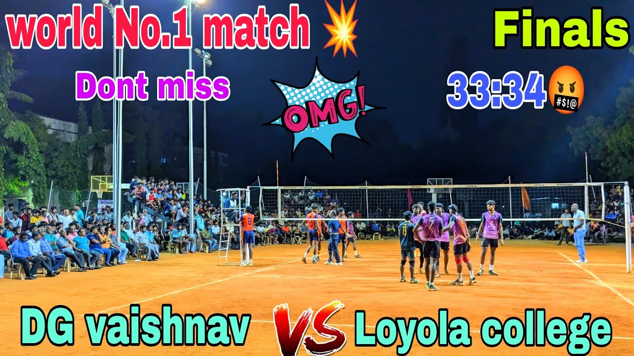 world No.1 match 💥 | Finals | DG vaishnav college Vs Loyola college | State level volleyball match