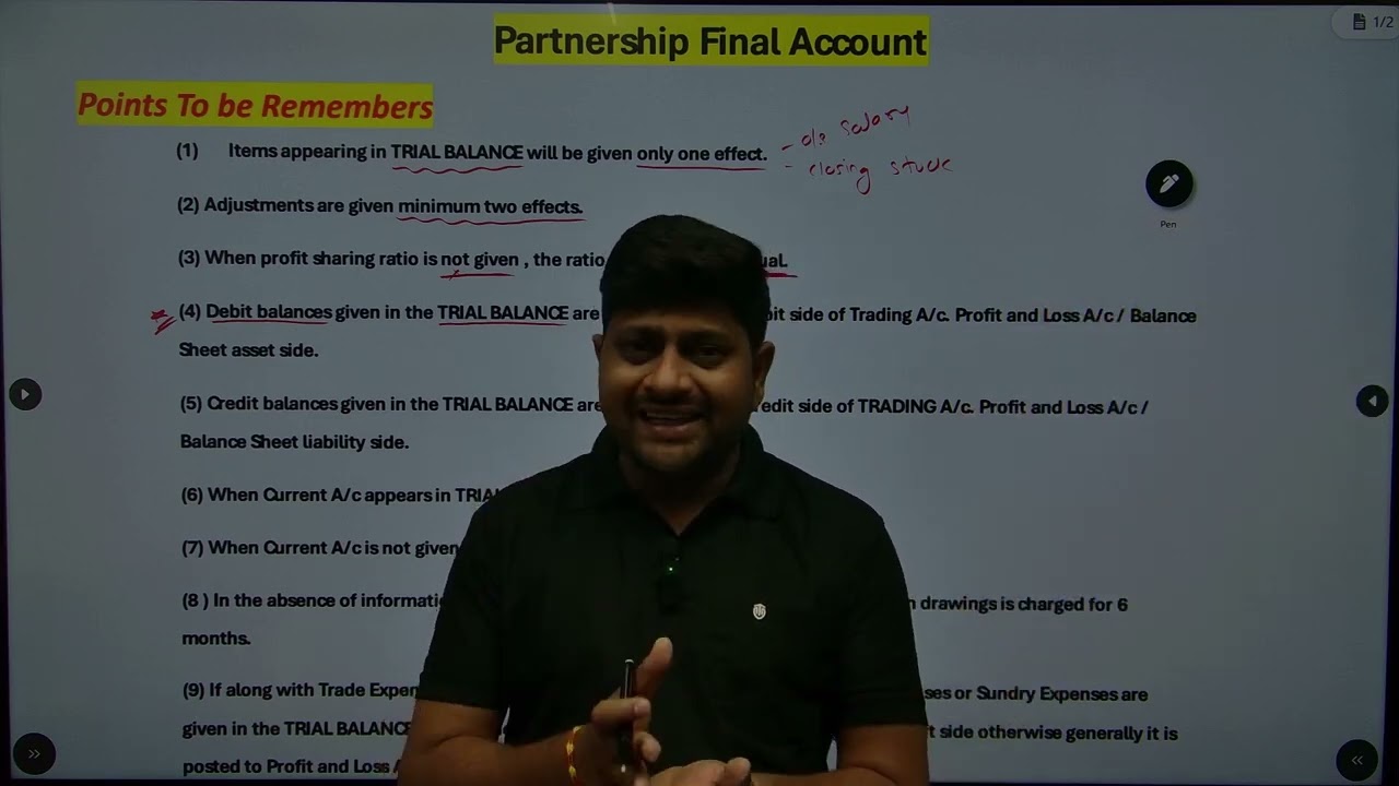PARTNERSHIP FINAL ACCOUNT|BAD DEBTS AND RDD