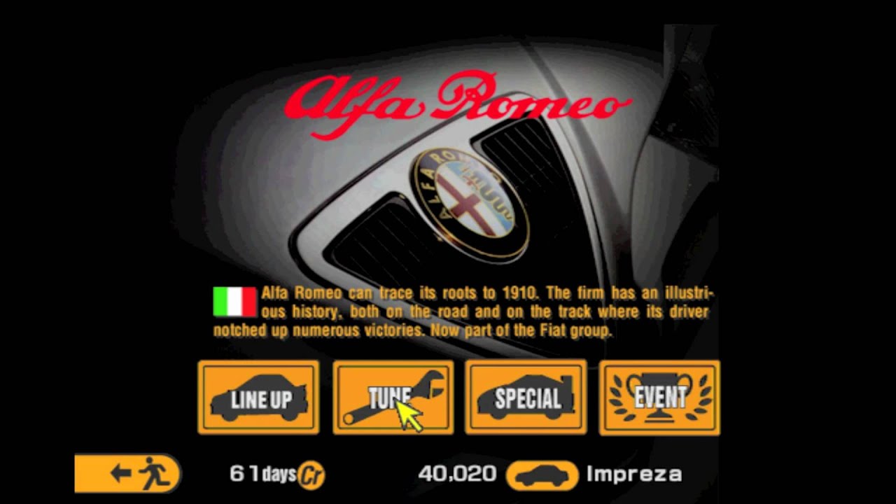 Cars from West City in Gran Turismo 2
