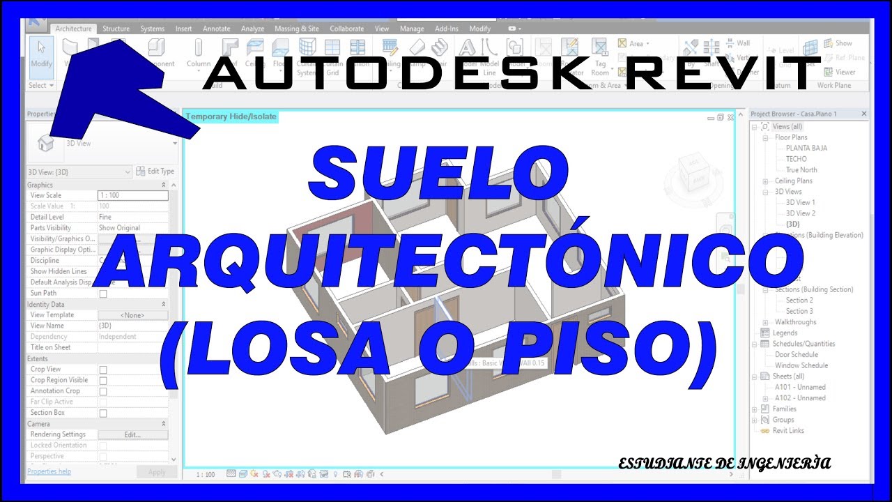 Crear suelo arquitectónico (losa o piso) en Revit