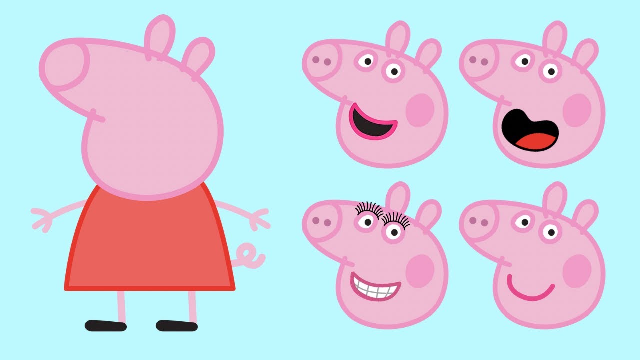 Peppa Pig Make a Face Sticker DIY Game! 🤪 Funny Sticker Activity for Kids