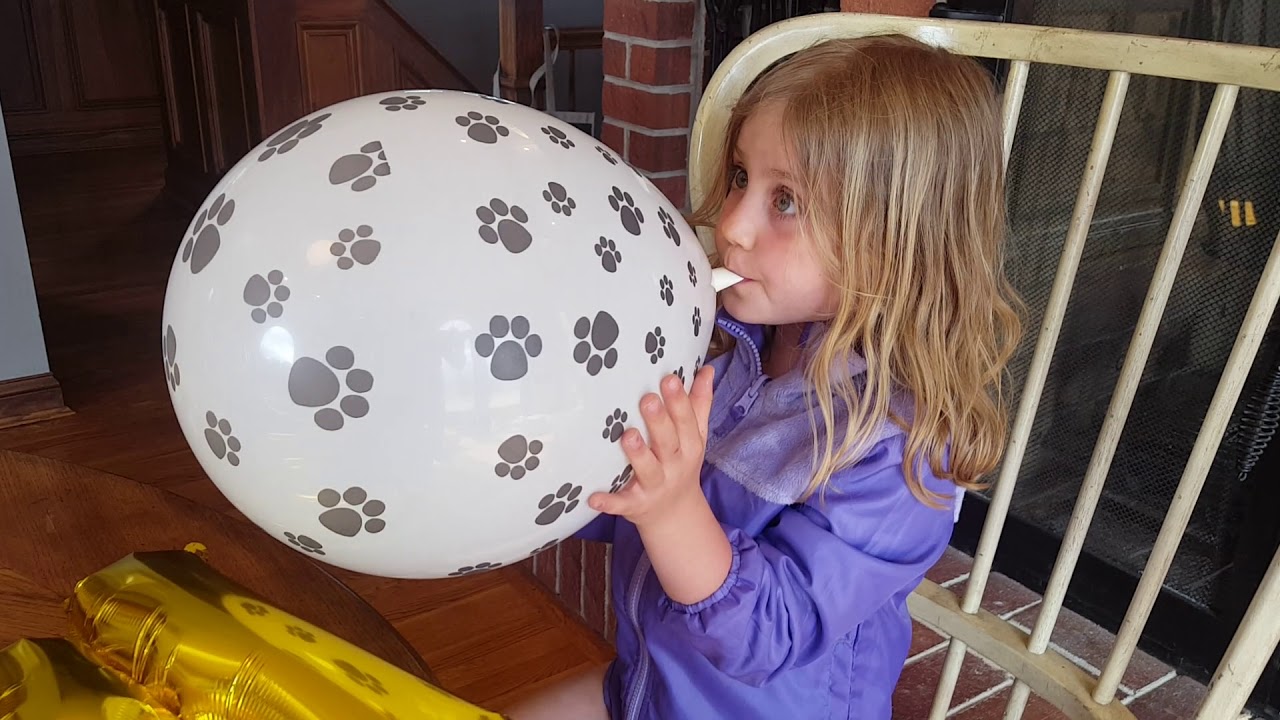 Blowing Up Westons Birthday Ballons