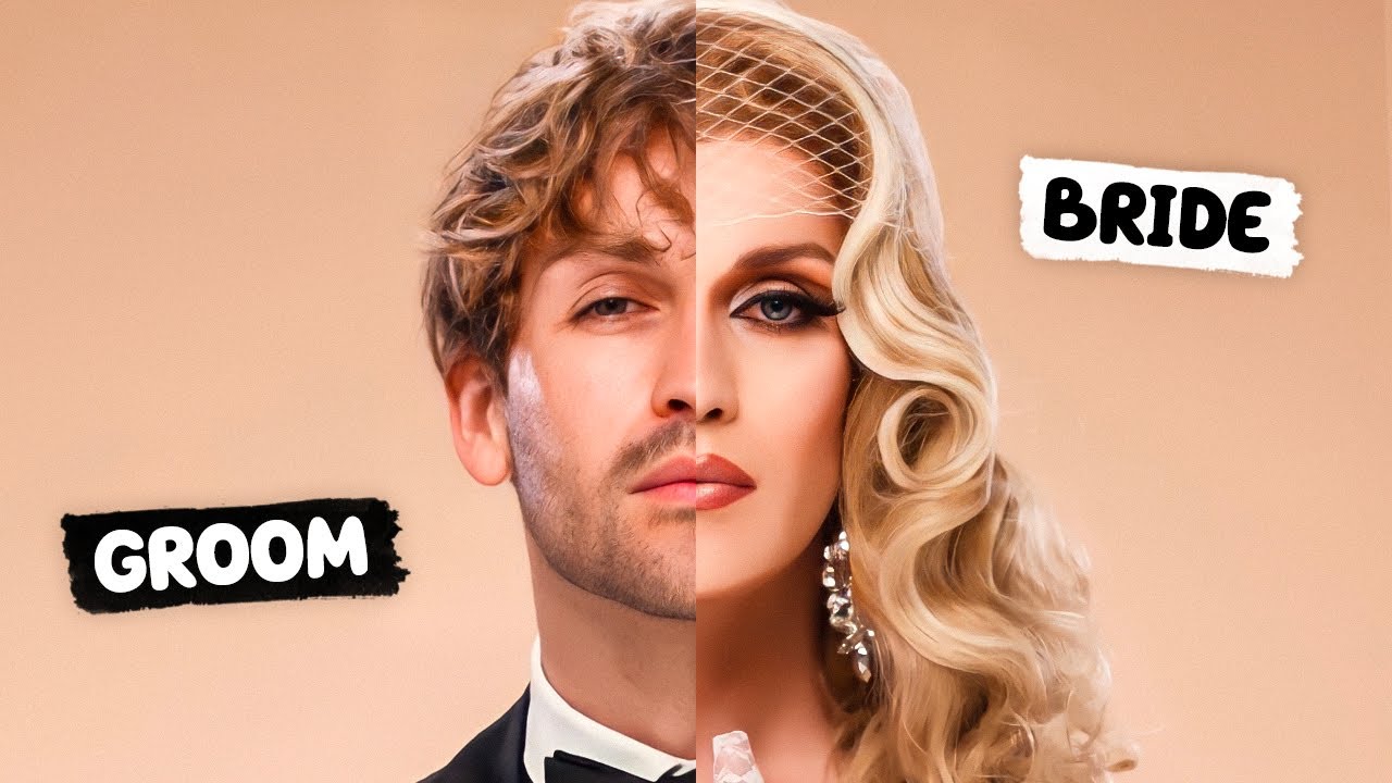 Groom to Bride Makeup Transformation Tutorial