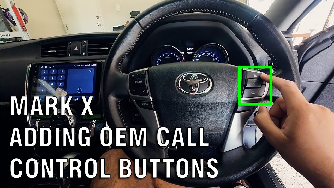 Оригинальные кнопки вызова на руле Toyota Mark X GRX133 | Простая модернизация