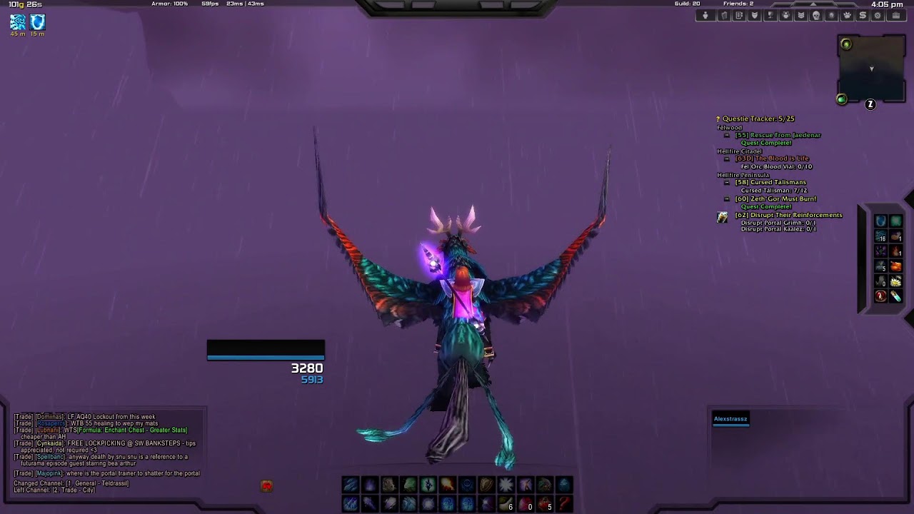 World of Warcraft The Burning Crusade Classic Anniversary - Mage Leveling POV