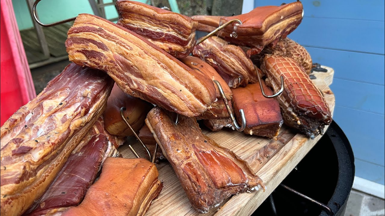 Schweinebauch und Filet p&ouml;keln und Hei&szlig;r&auml;uchern . R&auml;ucher Anleitung