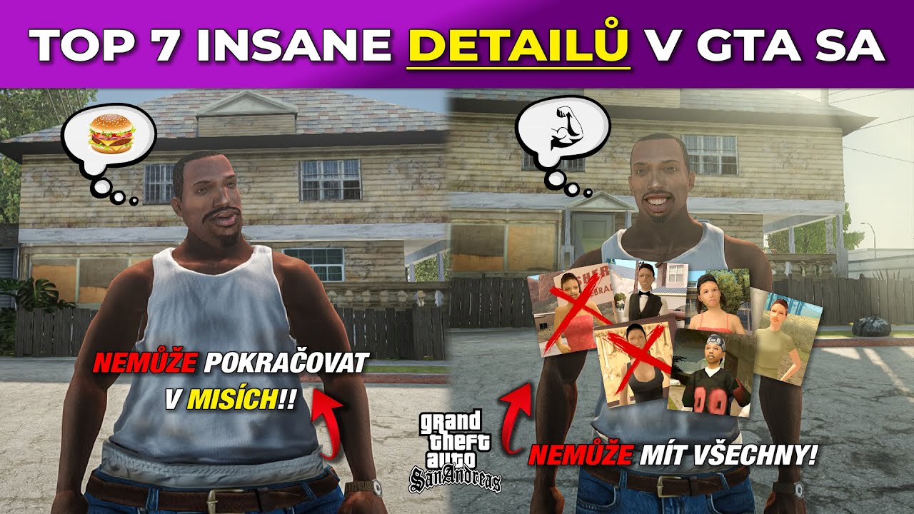 TOP 7 DETAILŮ V GTA SAN ANDREAS | CZ