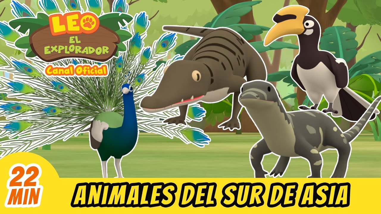 Animales del sur de Asia | Parte 1 - Leo, El Explorador | Animación - Familia - Niños