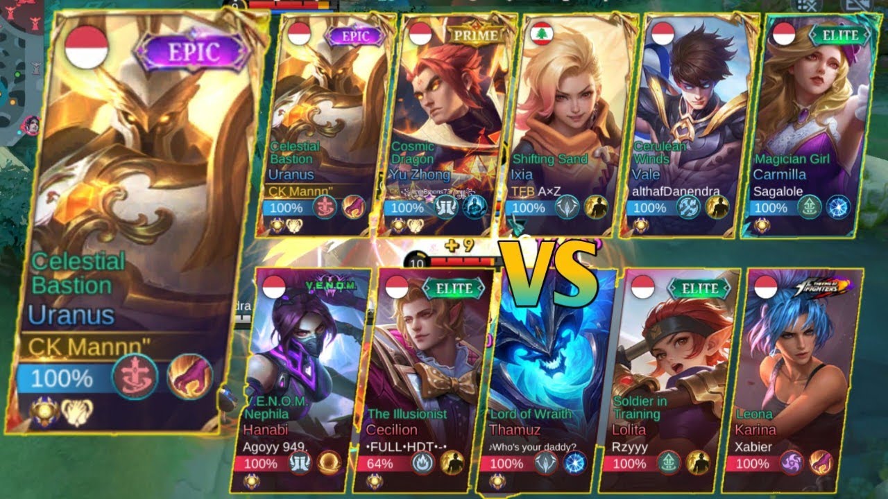 URANUS JUNGLE + TABRAK MUSUH SAMPAI DALEM BASE + BUILD TOP GLOBAL URANUS TERSAKIT MLBB