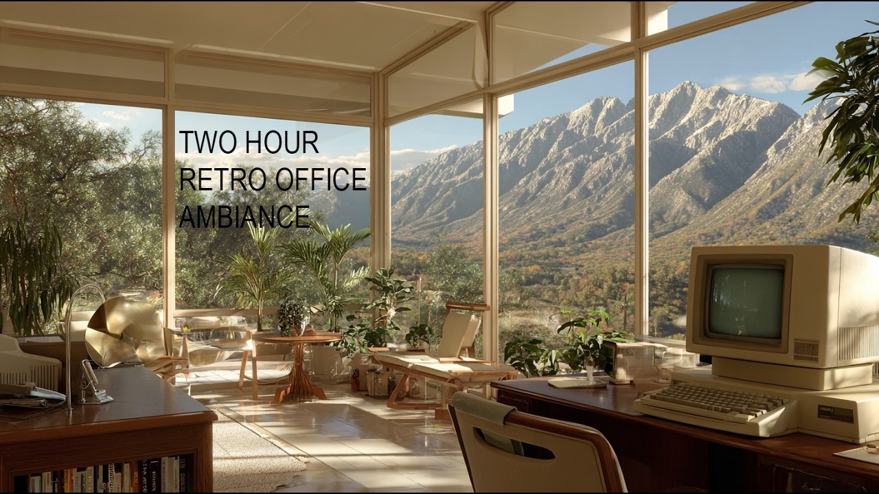 Retro Mountain Office Ambient Focus (2 Hours)