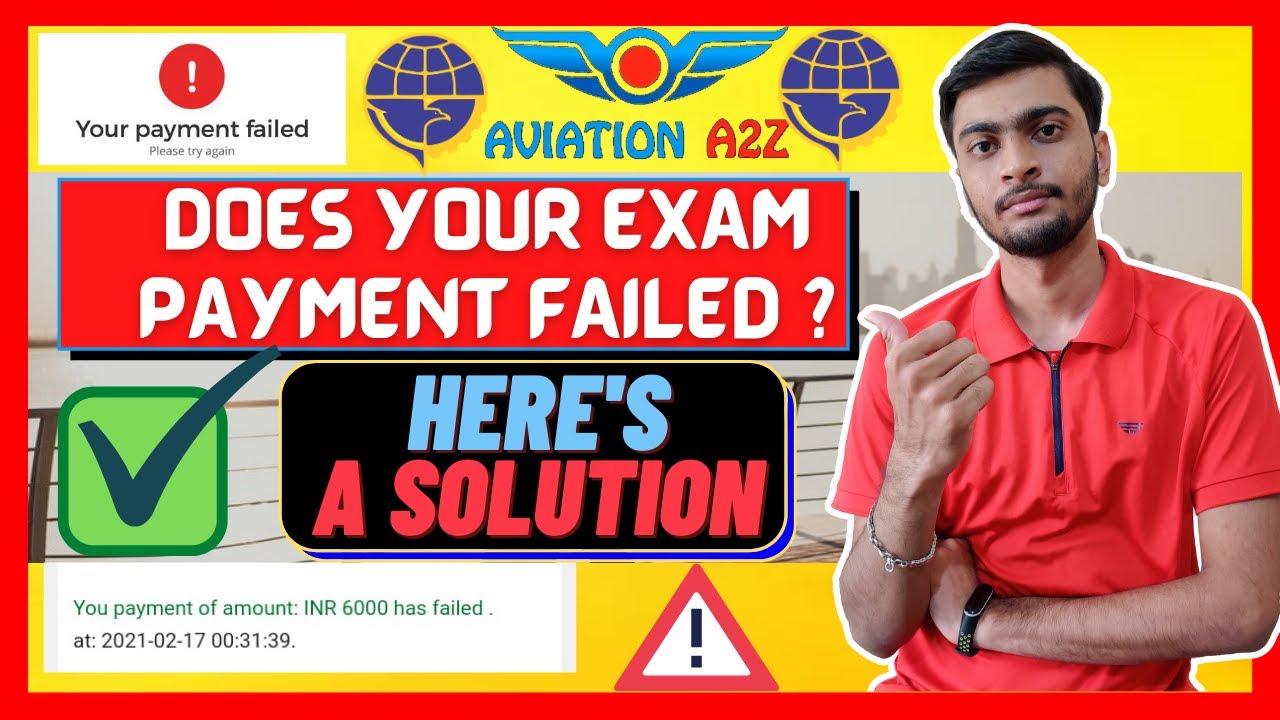 HOW TO SOLVE ISSUES RELATED TO PAYMENT FAILURE IN DGCA EXAM ? | AVIATIONA2Z &copy;|HINDI #dgca #exam #ame