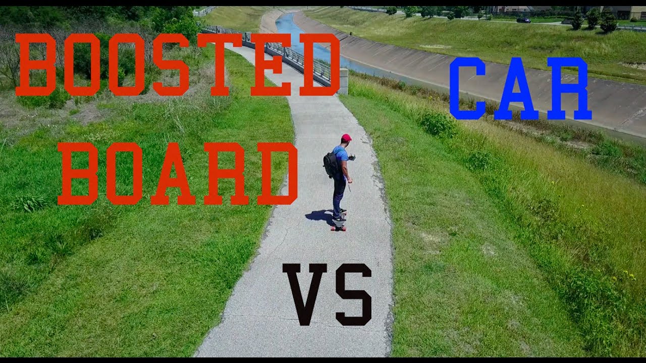 BOOSTED BOARD VS CAR!!