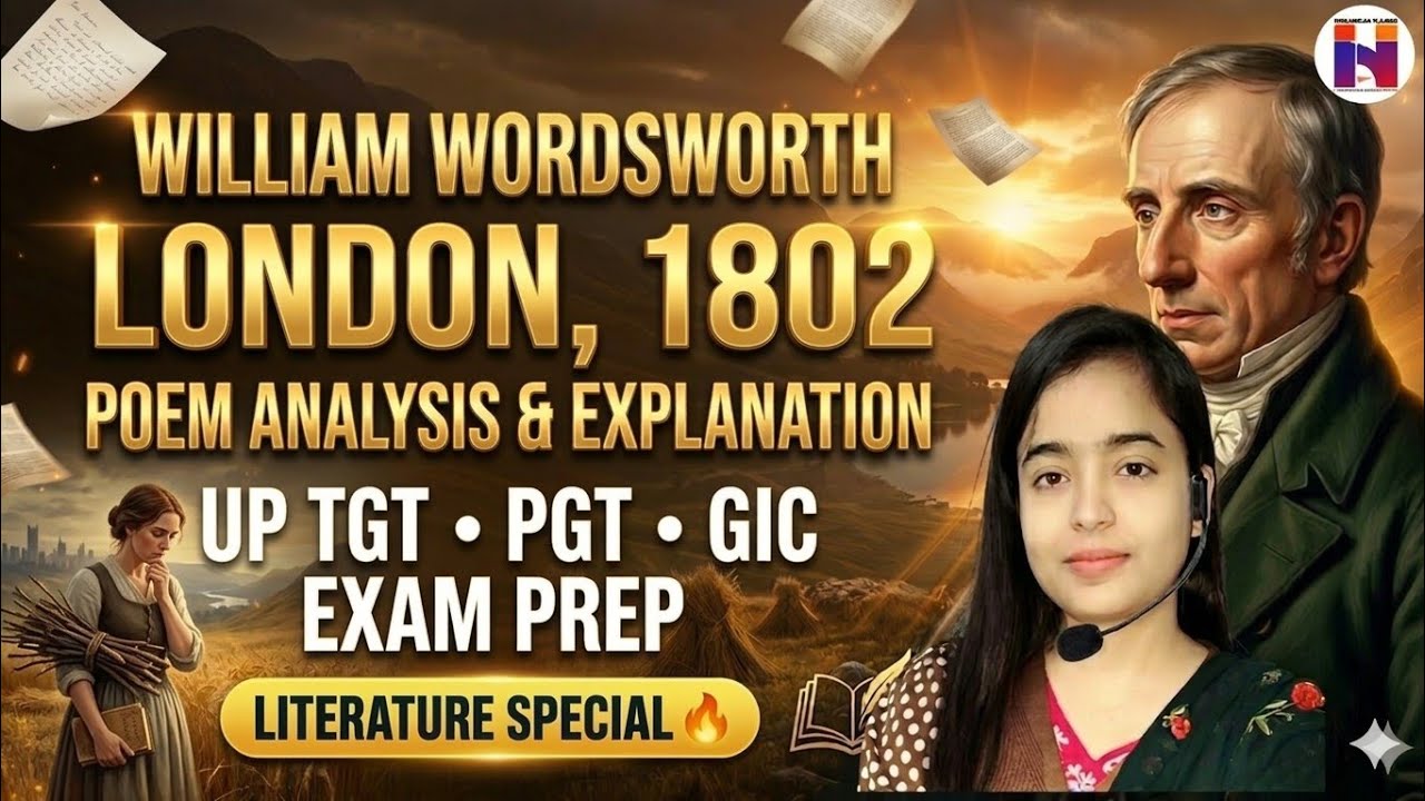 🔥Complete Class Marathon - 41 | Wordsworth London, 1802 | UP TGT PGT English Preparation