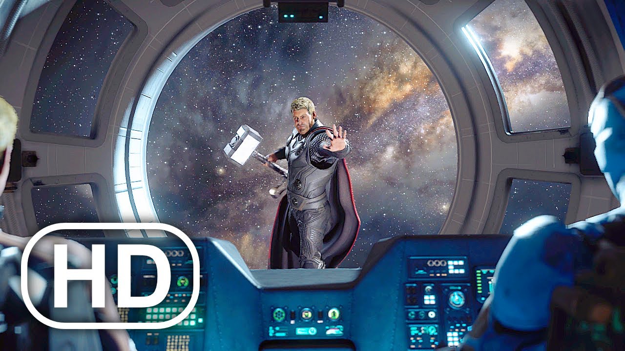 AVENGERS ENDGAME Thor Saves Iron Man & Captain America In Space Scene 4K ULTRA HD