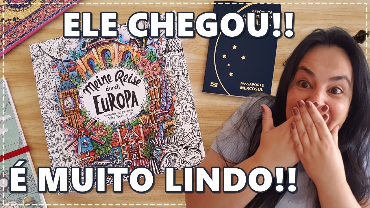 REVIEW do Livro para Colorir Meine Reise durch Europa - Rita Berman