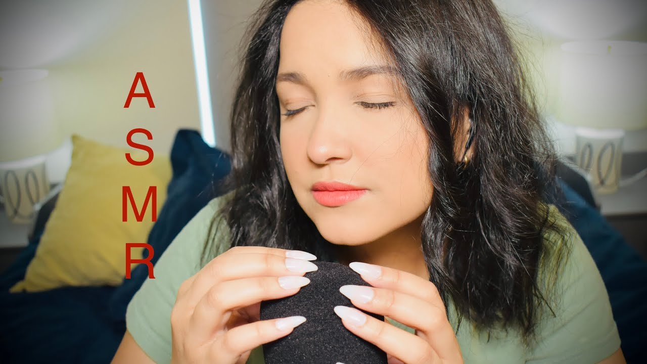 ASMR español - rascando el micrófono antipop con UÑAS LARGAS ( asmr mic scratching LONG NAILS )