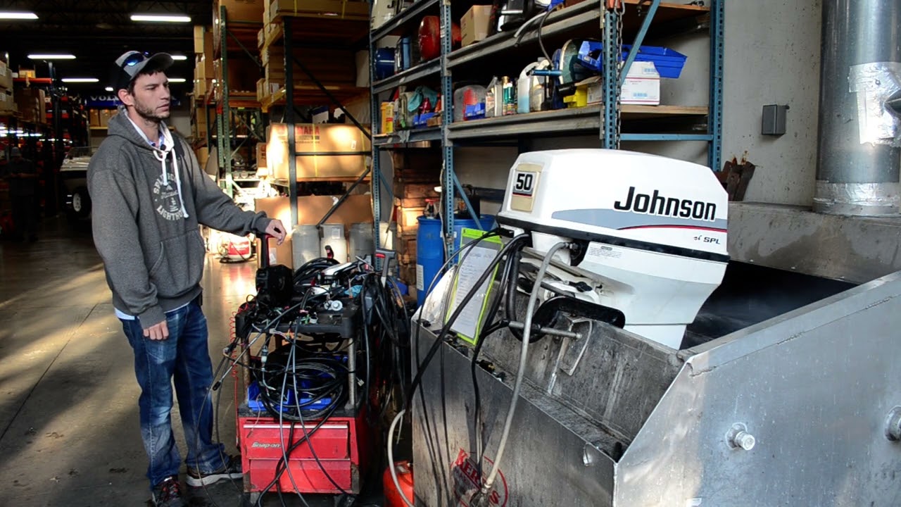 1998 Johnson 50hp 20in remote outboard boat motor SOLD