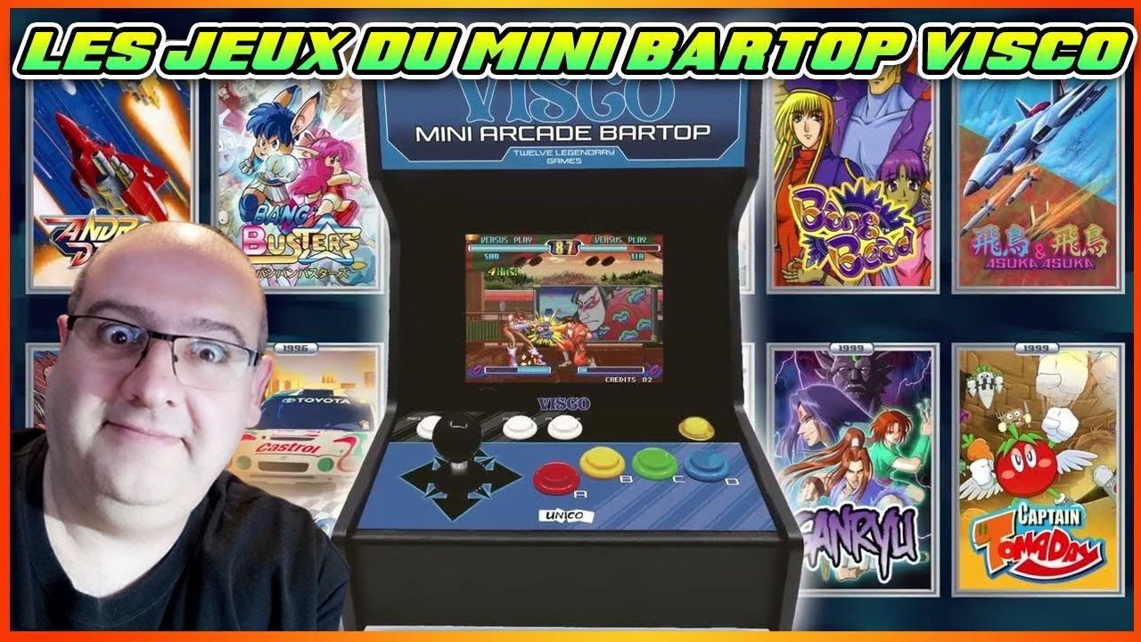 Les 12 jeux du mini bartop Arcade Visco