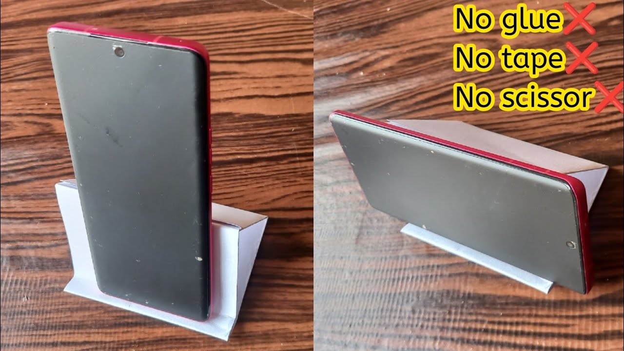 DIY mobile stand with paper|No glue mobile stand|Phone stand without glue|No glue phone holder