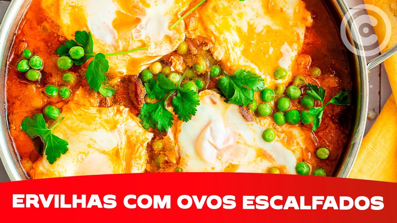 Prepare Ervilhas com Ovos Escalfados em 20 minutos