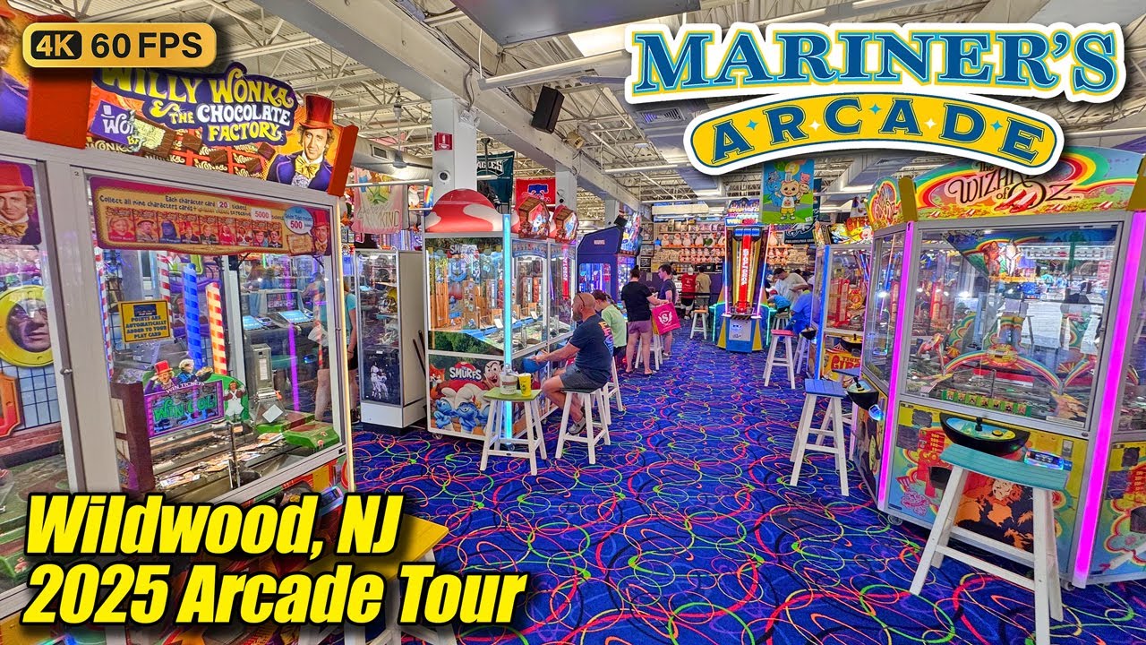 What's NEW at Mariner's Arcade this year? August 2025 arcade tour (Wildwood NJ), full 4K walkthrough