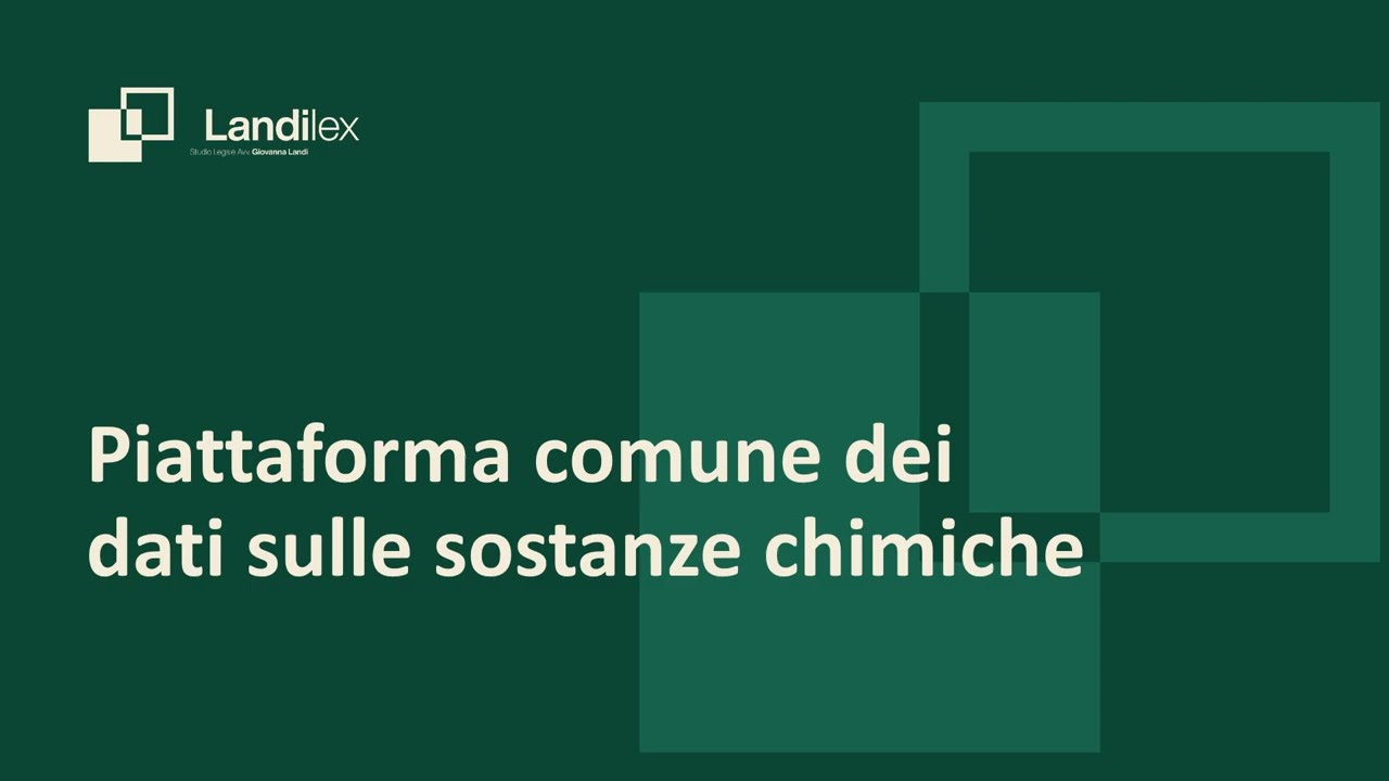 Il database delle sostanze chimiche