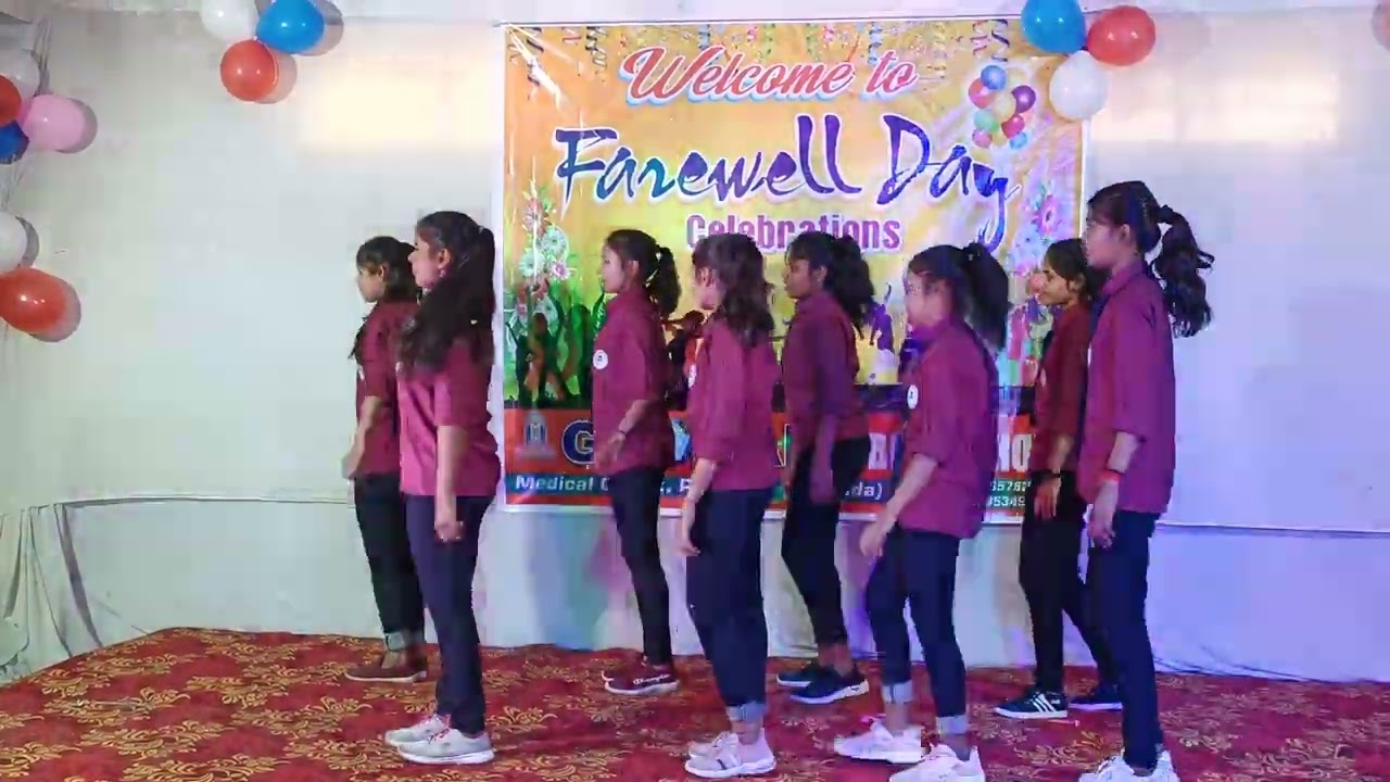 mixup dance on the occasion of Farewell by the girls of Global Public School Pawapuri