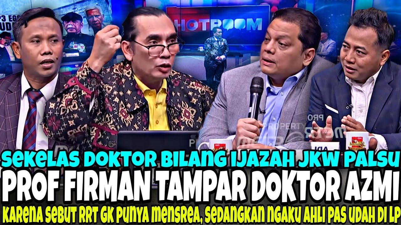 MENGHUJAM JANTUNG‼️PROF AZMY YAKIN IJAZAH JOKOWI PALSU LANGSUNG DI ULTI PROFESOR FIRMAN