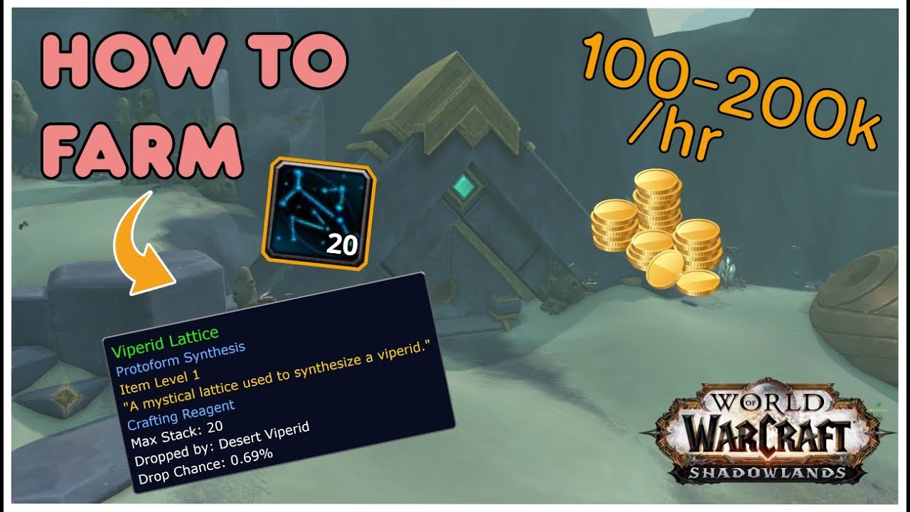 The BEST Path to Farm the VIPERID Lattice! 🐍 Make Easy Gold 🤩 WoW Shadowlands 9.2