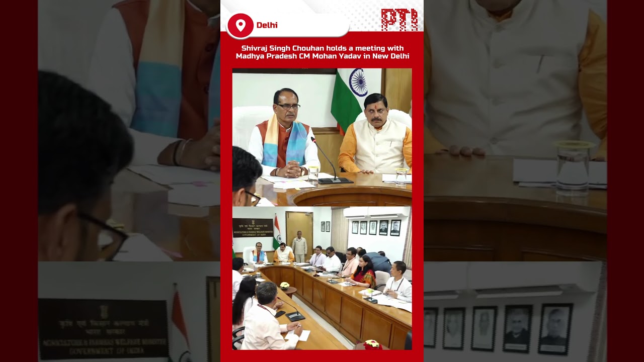 Shivraj Singh Chouhan holds meeting with Madhya Pradesh CM Mohan Yadav in New Delhi