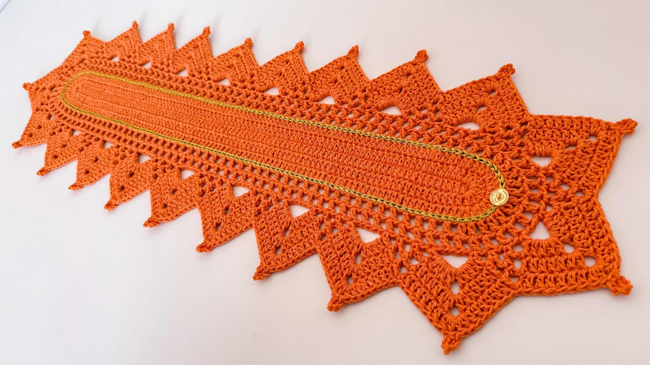Trilho de mesa de crochê sol ☀️ PASSO A PASSO / Caminho de mesa de crochê / Crochet table runner